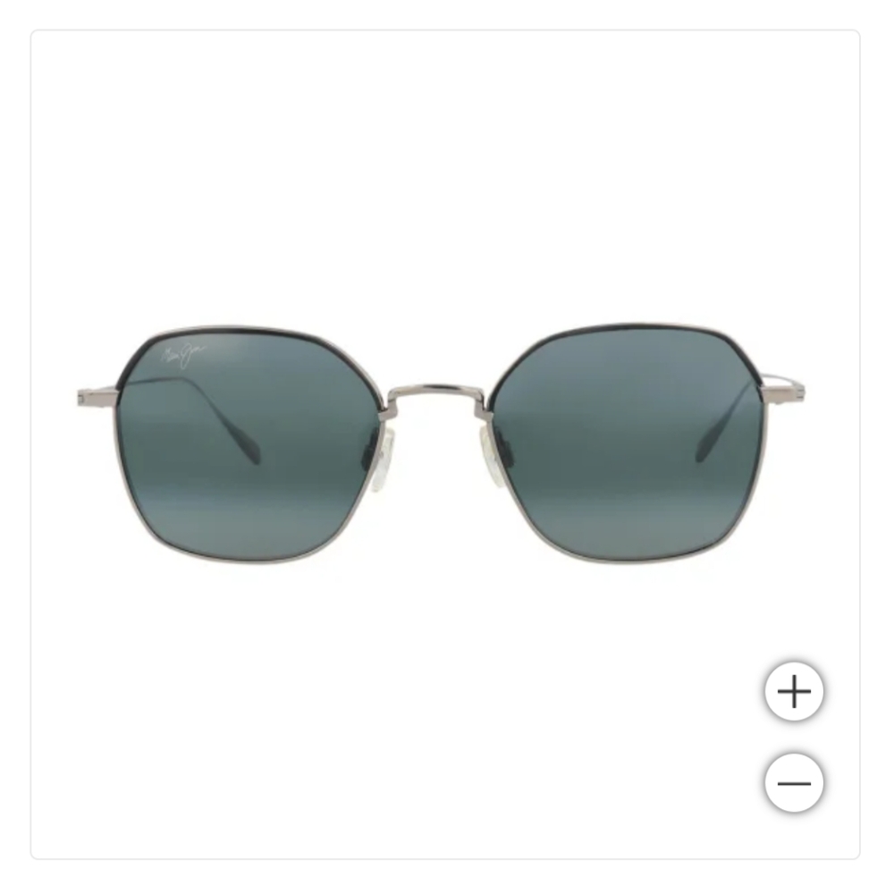 New!! Maui Jim Moon Doggy 874-11B Polarized Sunglasses Titanium Unisex Gray NIB!